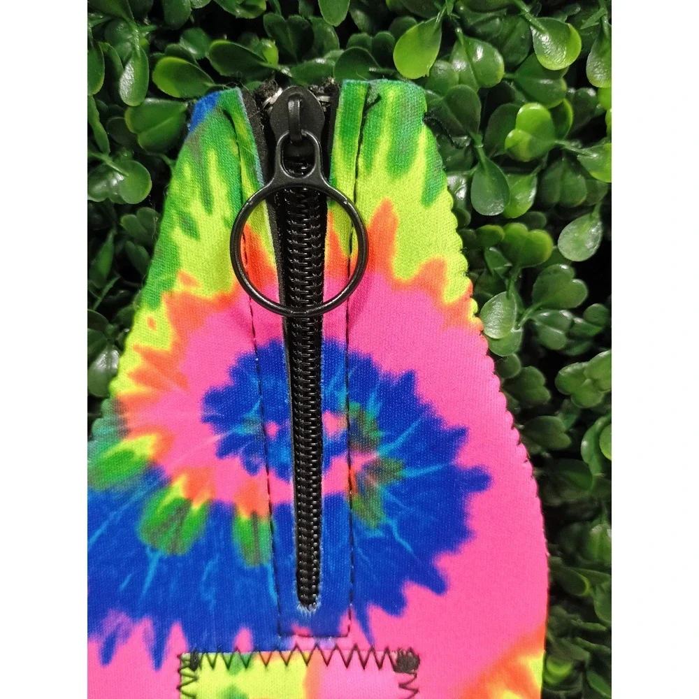 Palm‎ Beach Florida Tie Dye Bottle Koozie Insulator with Built-in Bottle Opener